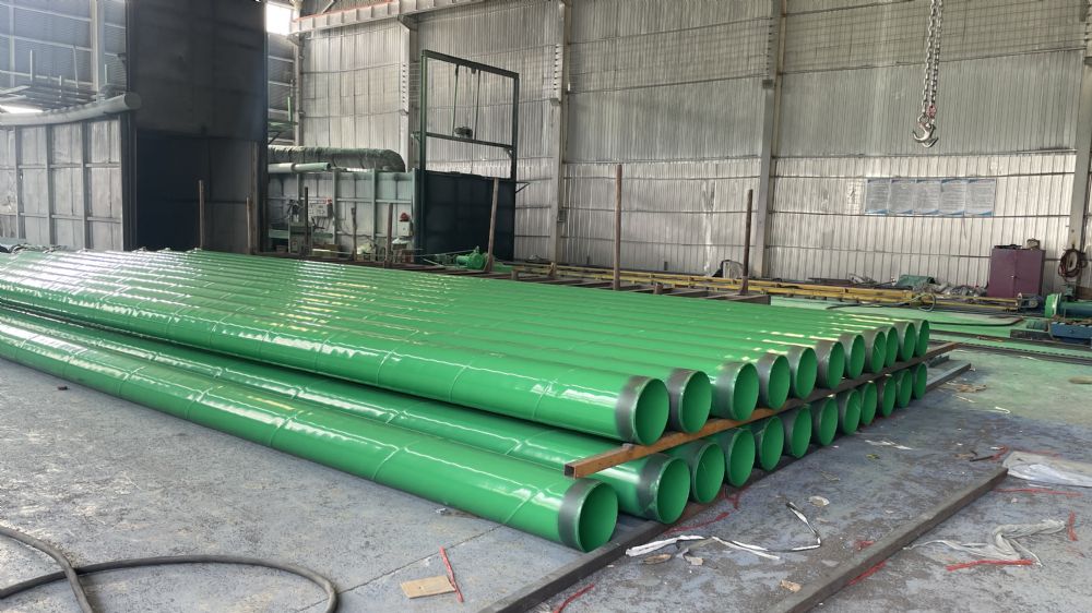 大口徑DN300內外綠色塗塑鋼管(guǎn)